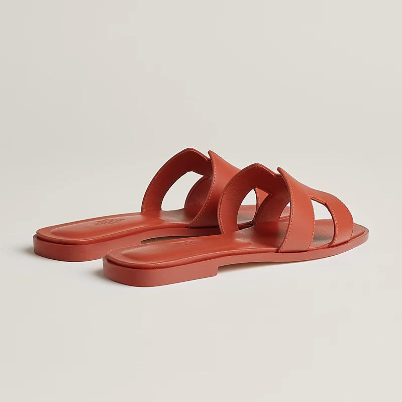 Giày Hermes Oran Sandal Nữ Đỏ Gạch